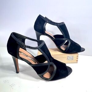 AUDREY BROOKE MODENA AB BALCK LEATHER HEELS